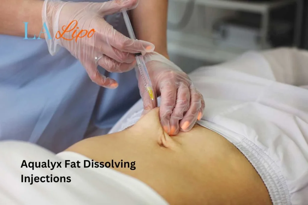 woman having fat dissolving injections Andover in the stomach