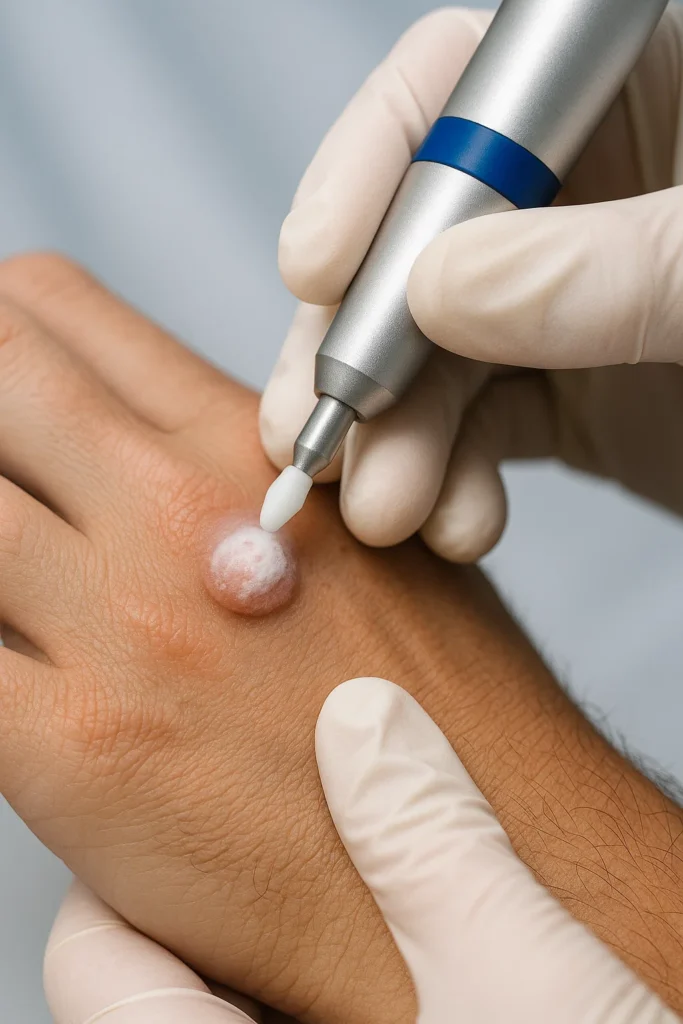 example of wart removal Andover using cryopen