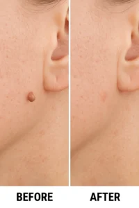 Skin tags removal Andover before and after