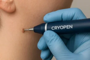 Person receiving skin tag removal Andover