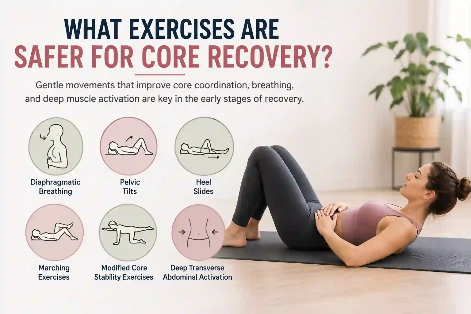Which exercises may help diastasis recti Andover?