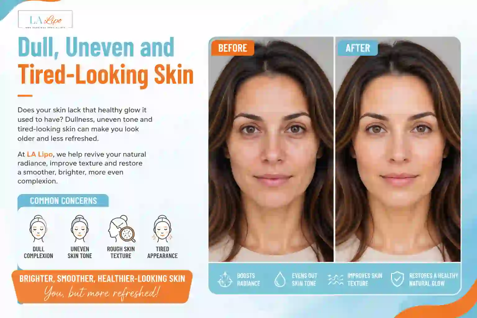 Sign #5: Dull, Uneven and Tired-Looking Skin Andover